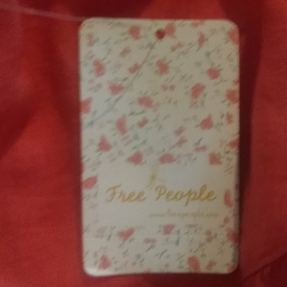 NWT FREE PEOPLE LINEN BLEND TOP SZ M SALMON COLOR - Picture 6 of 7